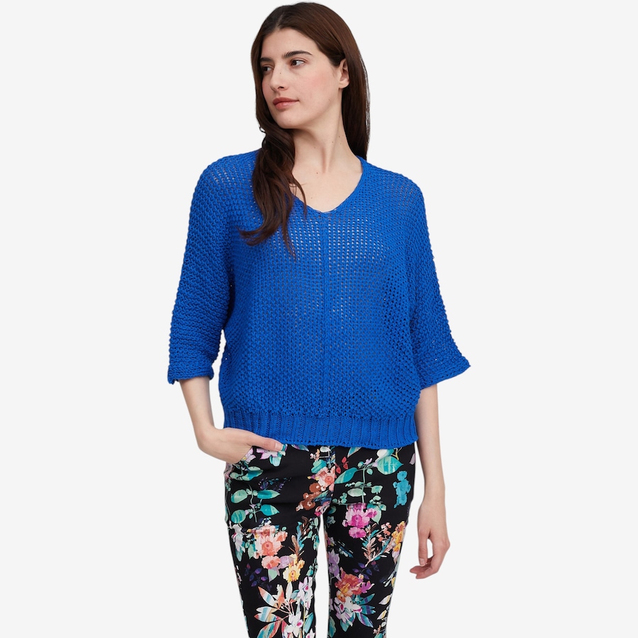Image 119720_RBU.jpg, Product 119-720 / Price $99.99, Orange Fashion Village Meadow's Round Neck Crochet Sweater from Orange Fashion Village on TSC.ca's Fashion department
