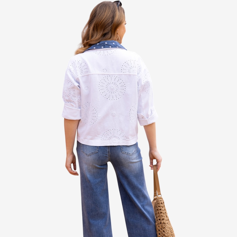 Image 119727_ALTMORE2.jpg, Product 119-727 / Price $89.88, Orange Fashion Village Sunlit Eyelet Jacket from Orange Fashion Village on TSC.ca's Fashion department