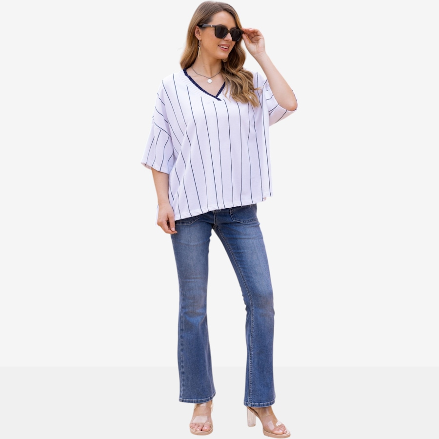 Image 119728_WHT.jpg, Product 119-728 / Price $64.88, Orange Fashion Village Varsity Shirt from Orange Fashion Village on TSC.ca's Fashion department