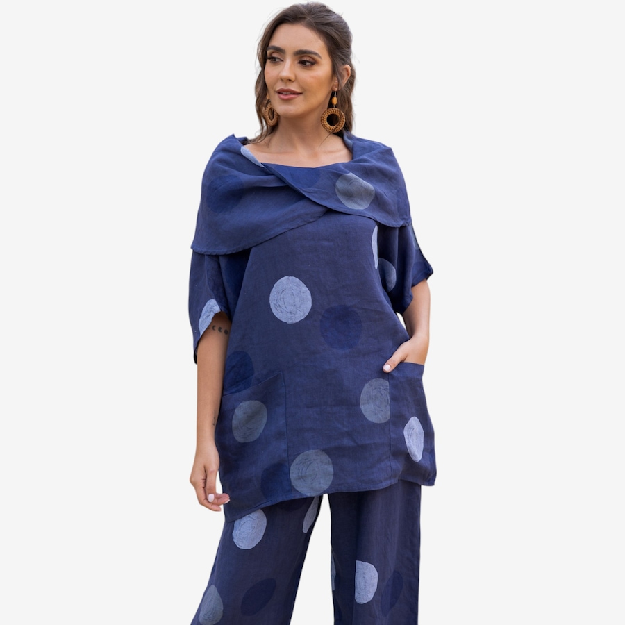 Image 119732_NVY.jpg, Product 119-732 / Price $79.88, Orange Fashion Village Ella's Pokla Dot Top from Orange Fashion Village on TSC.ca's Fashion department
