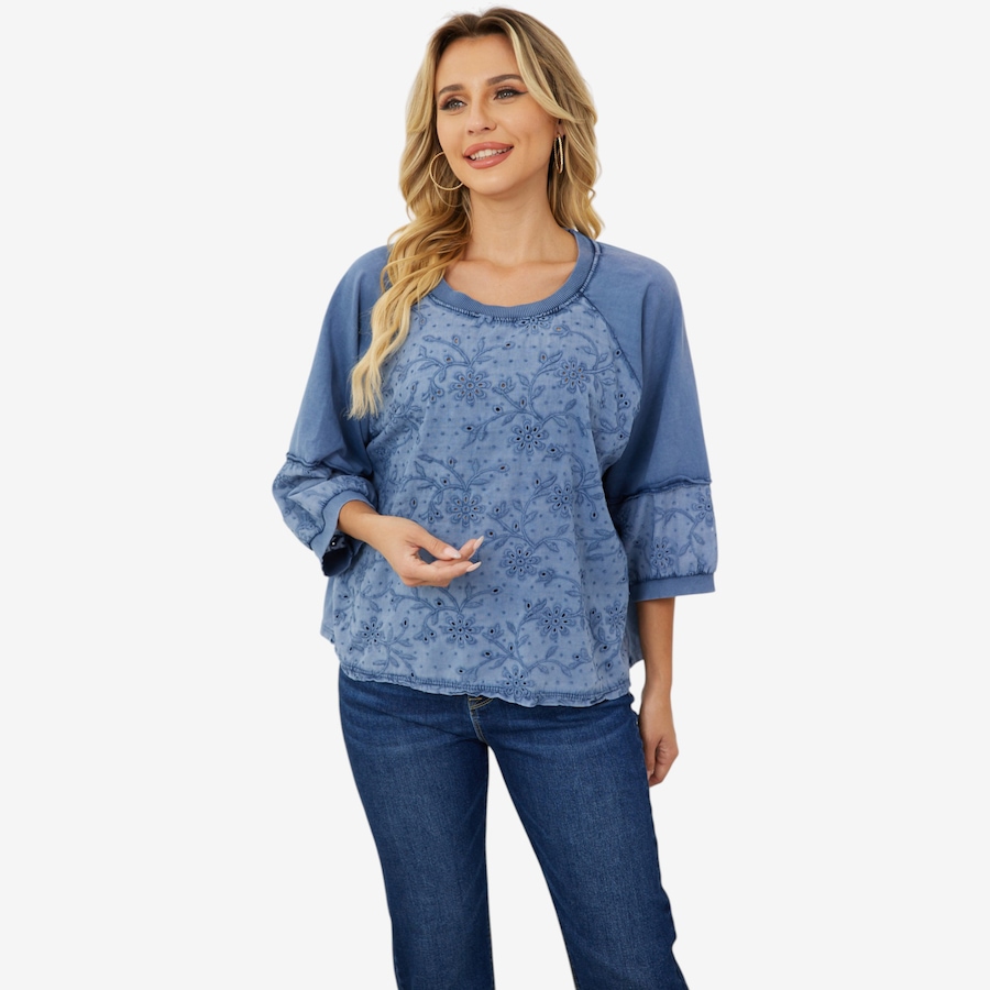 Image 119734_ALTMORE1.jpg, Product 119-734 / Price $74.88, Orange Fashion Village Sharon's Elegant Eyelet Top from Orange Fashion Village on TSC.ca's Fashion department