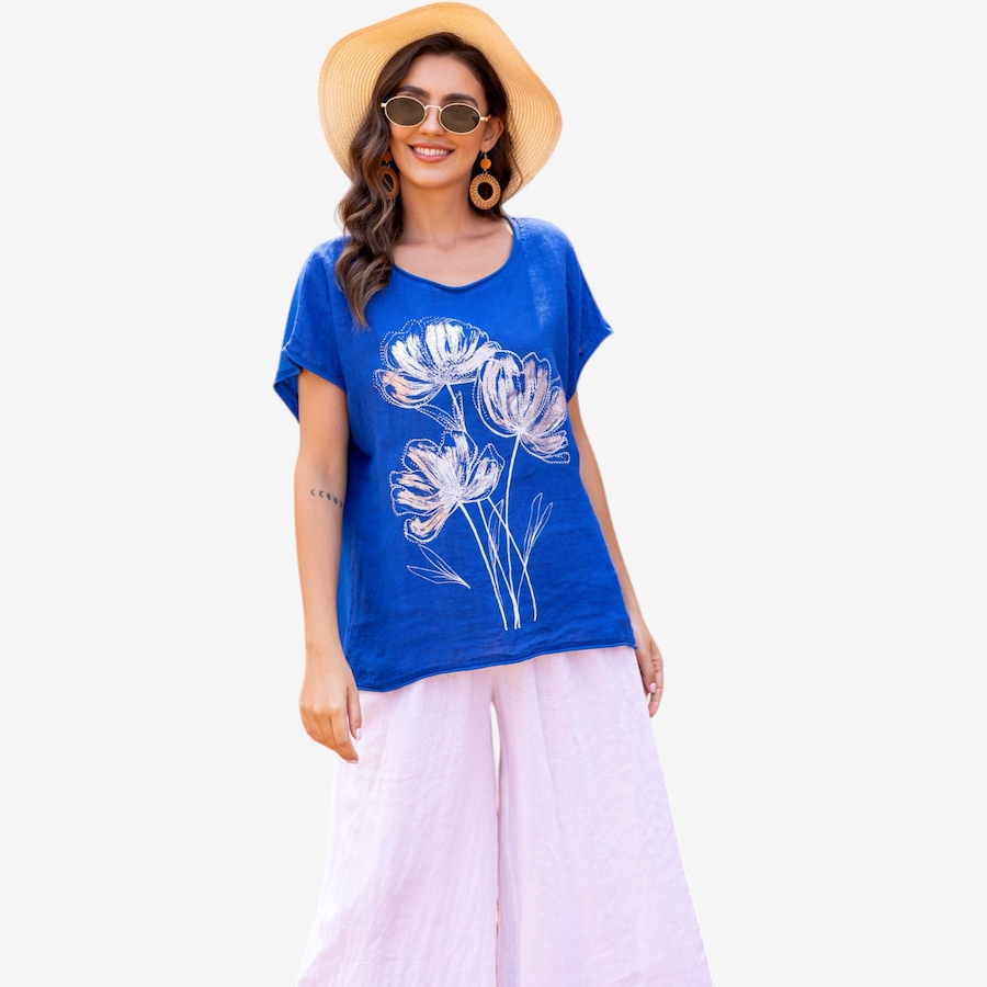 Image 119735_RBU.jpg, Product 119-735 / Price $74.88, Orange Fashion Village Shining Flower Top from Orange Fashion Village on TSC.ca's Fashion department
