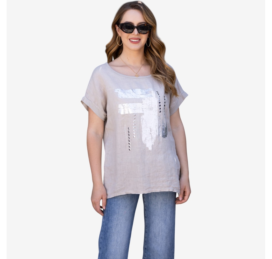 Image 119736_BGE.jpg, Product 119-736 / Price $64.99, Orange Fashion Village Metallic Top from Orange Fashion Village on TSC.ca's Fashion department