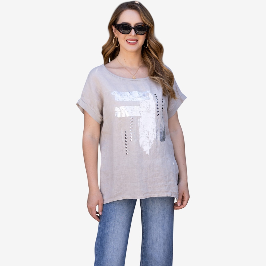 Image 119736_BGE.jpg, Product 119-736 / Price $74.88, Orange Fashion Village Metallic Top from Orange Fashion Village on TSC.ca's Fashion department