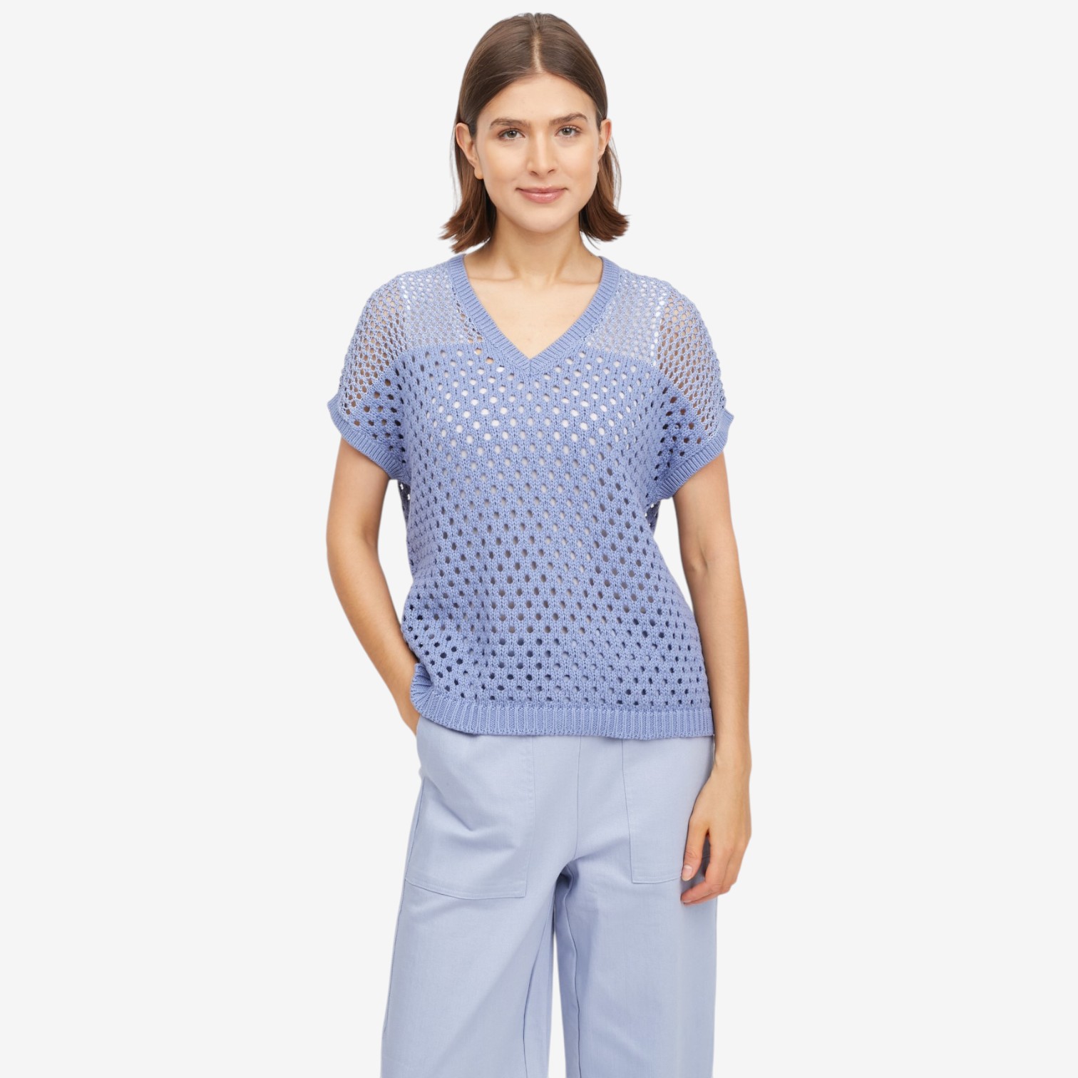 Wynne Style Mixed Mesh Sweater - TSC.ca