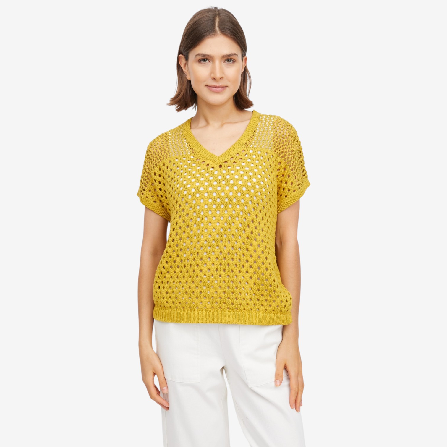 Wynne Style Mixed Mesh Sweater - TSC.ca