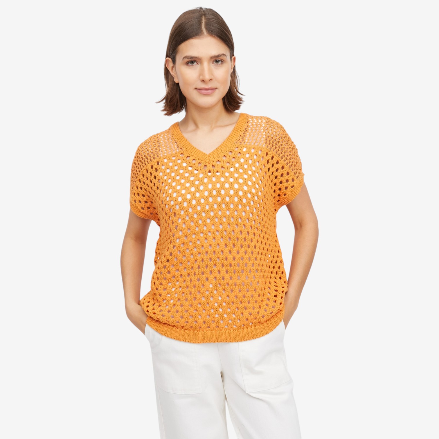サルセーションY11 Mesh Knit Top Wynne Style Mixed Mesh Sweater - TSC.ca