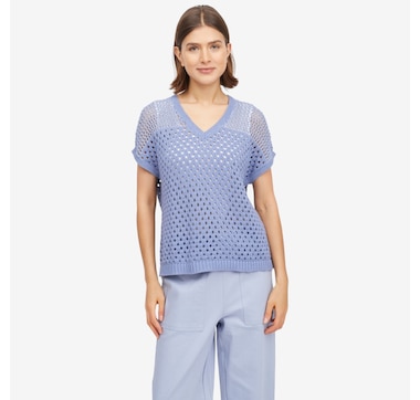Wynne Style Mixed Mesh Sweater