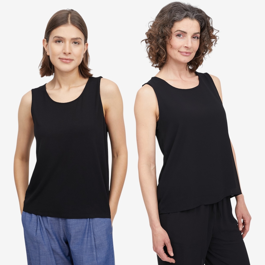 Image 119739_BLK.jpg, Product 119-739 / Price $34.88, Wynne Style Two-Pack Chiffon Tank and Viscose Span Tank from Wynnelayers on TSC.ca's Fashion department