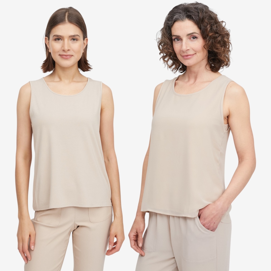 Image 119739_STSD.jpg, Product 119-739 / Price $34.88, Wynne Style Two-Pack Chiffon Tank and Viscose Span Tank from Wynnelayers on TSC.ca's Fashion department