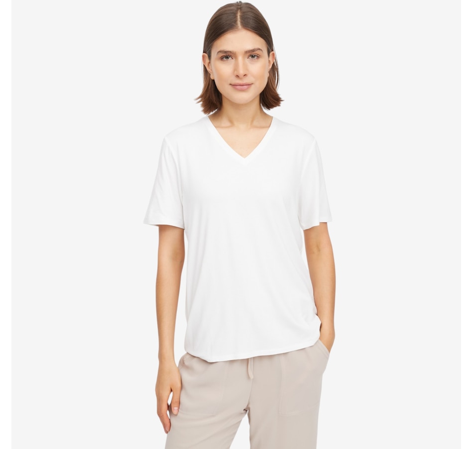Image 119746_COD.jpg, Product 119-746 / Price $59.99, Wynne Style Viscose Span V-Neck Tee from Wynnelayers on TSC.ca's Fashion department