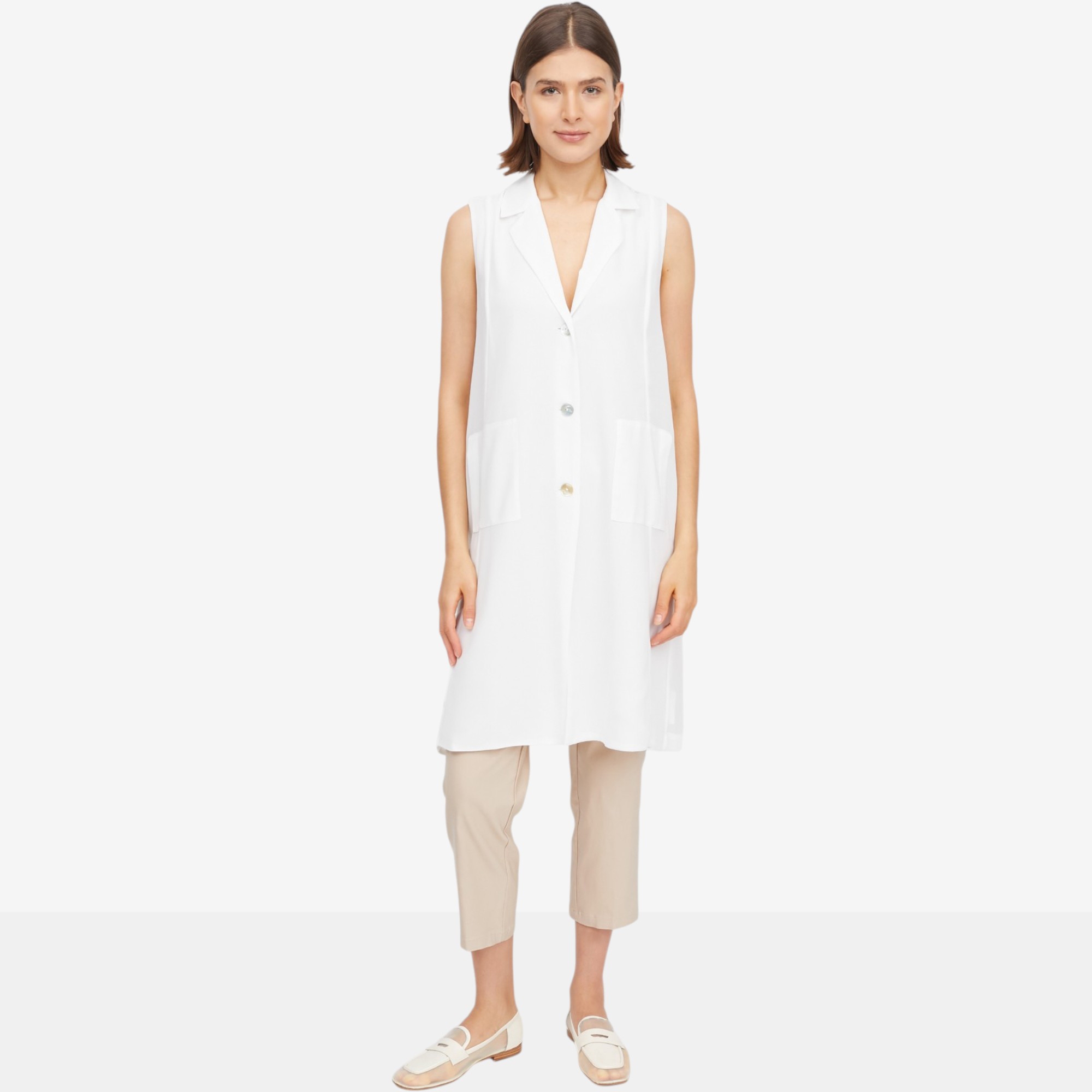 Wynne Style Long Chiffon Vest - TSC.ca
