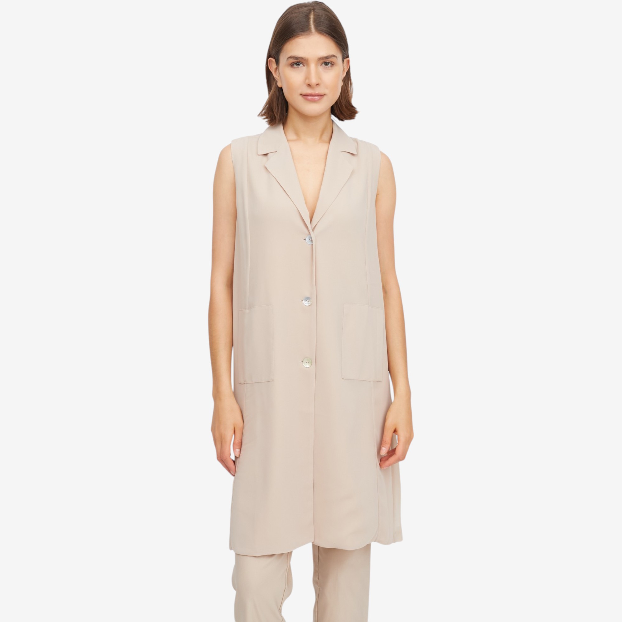 Wynne Style Long Chiffon Vest - TSC.ca