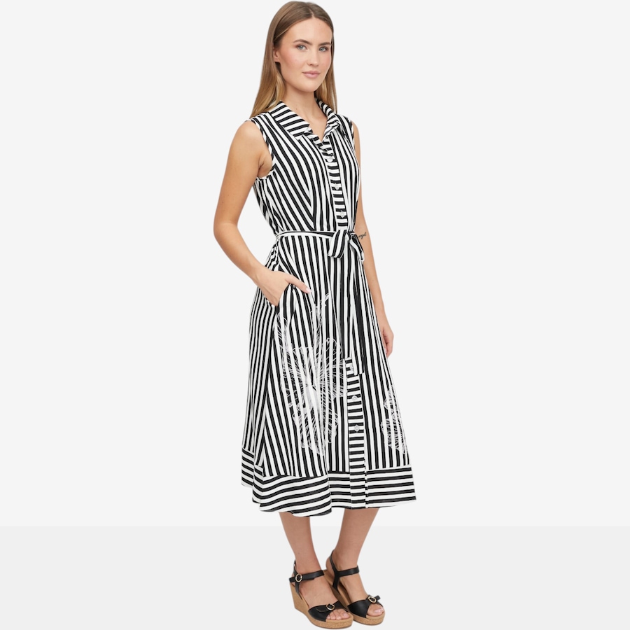 Image 119772_BLWS.jpg, Product 119-772 / Price $44.88, Nina Leonard Sleeveless Collared Button Front Dress with Self-Sash from Nina Leonard on TSC.ca's Fashion department