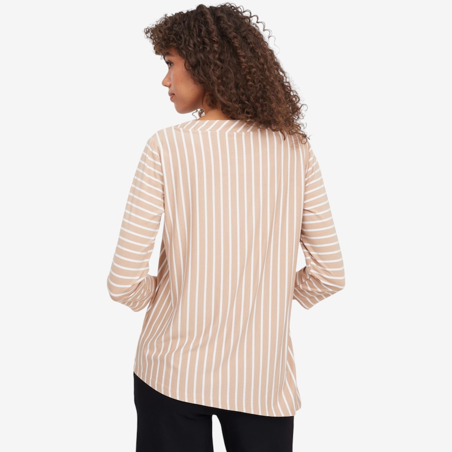 Image 119774_ALTMORE4.jpg, Product 119-774 / Price $39.88, Nina Leonard 3/4 Sleeve Jewel Neck Asymmetrical Striped Top from Nina Leonard on TSC.ca's Fashion department