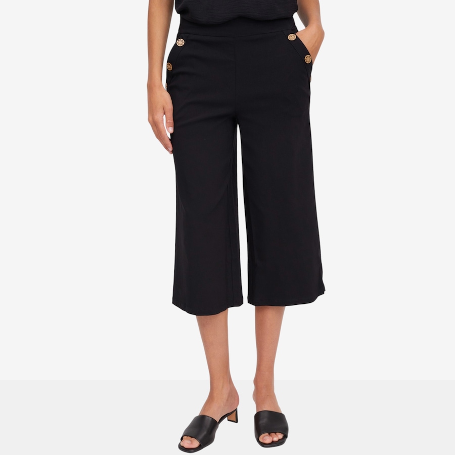Image 119775_BLK.jpg, Product 119-775 / Price $39.88, Nina Leonard Elastic Waist Pull-On Millennium Culotte Pant from Nina Leonard on TSC.ca's Fashion department