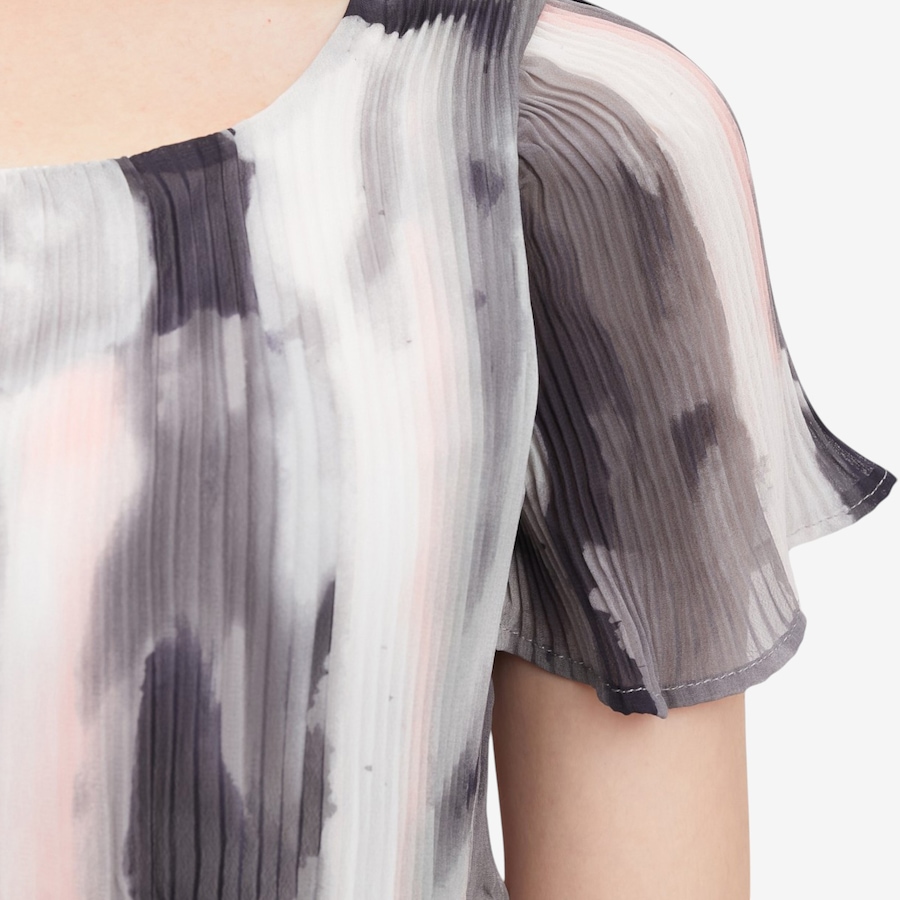 Image 119776_ALTMORE1.jpg, Product 119-776 / Price $29.88, Nina Leonard Scoop Neck Release Pleat Chiffon High Low Top with Short Sleeve from Nina Leonard on TSC.ca's Fashion department