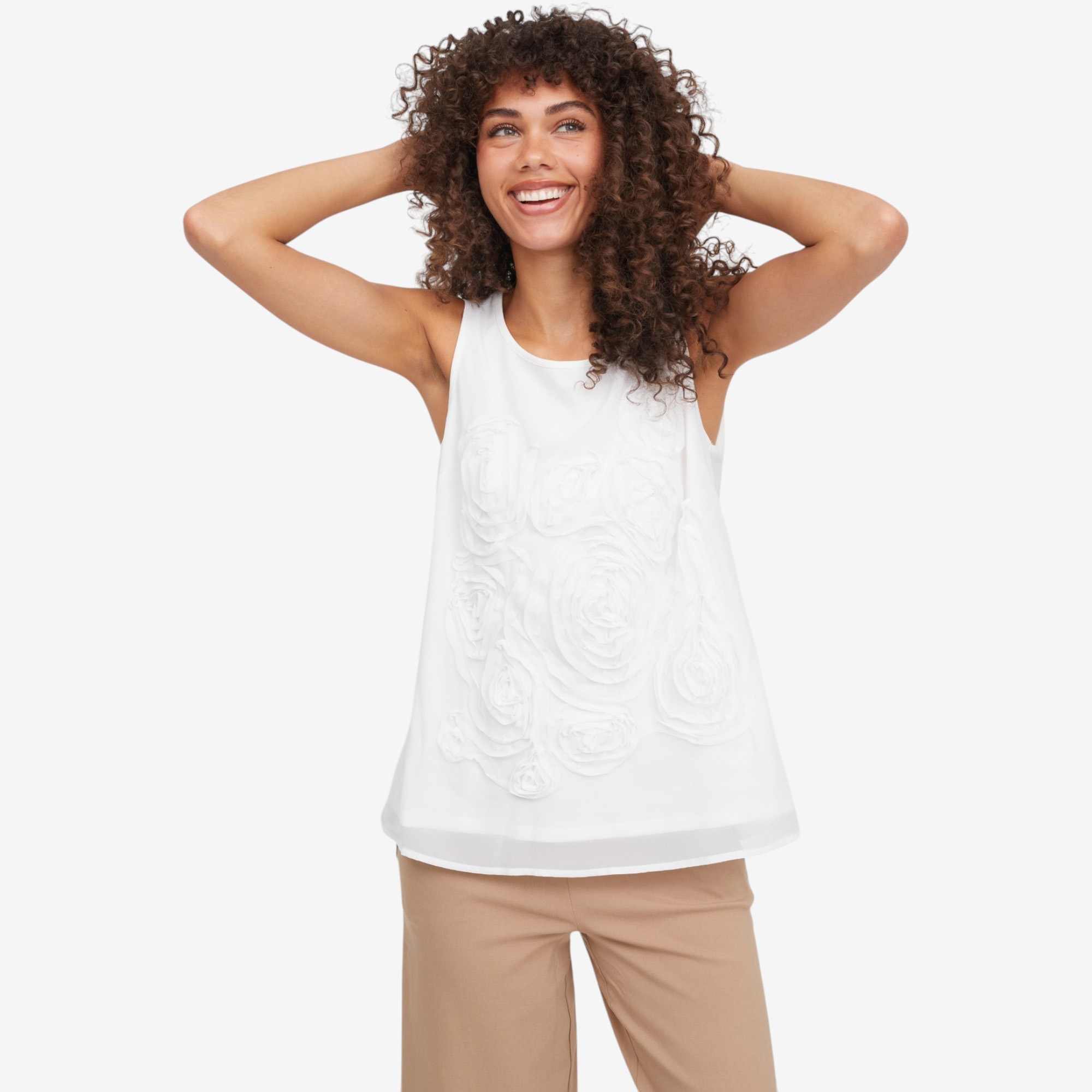 Nina Leonard Scoop Neck Sleeveless Top with ITY Back - TSC.ca