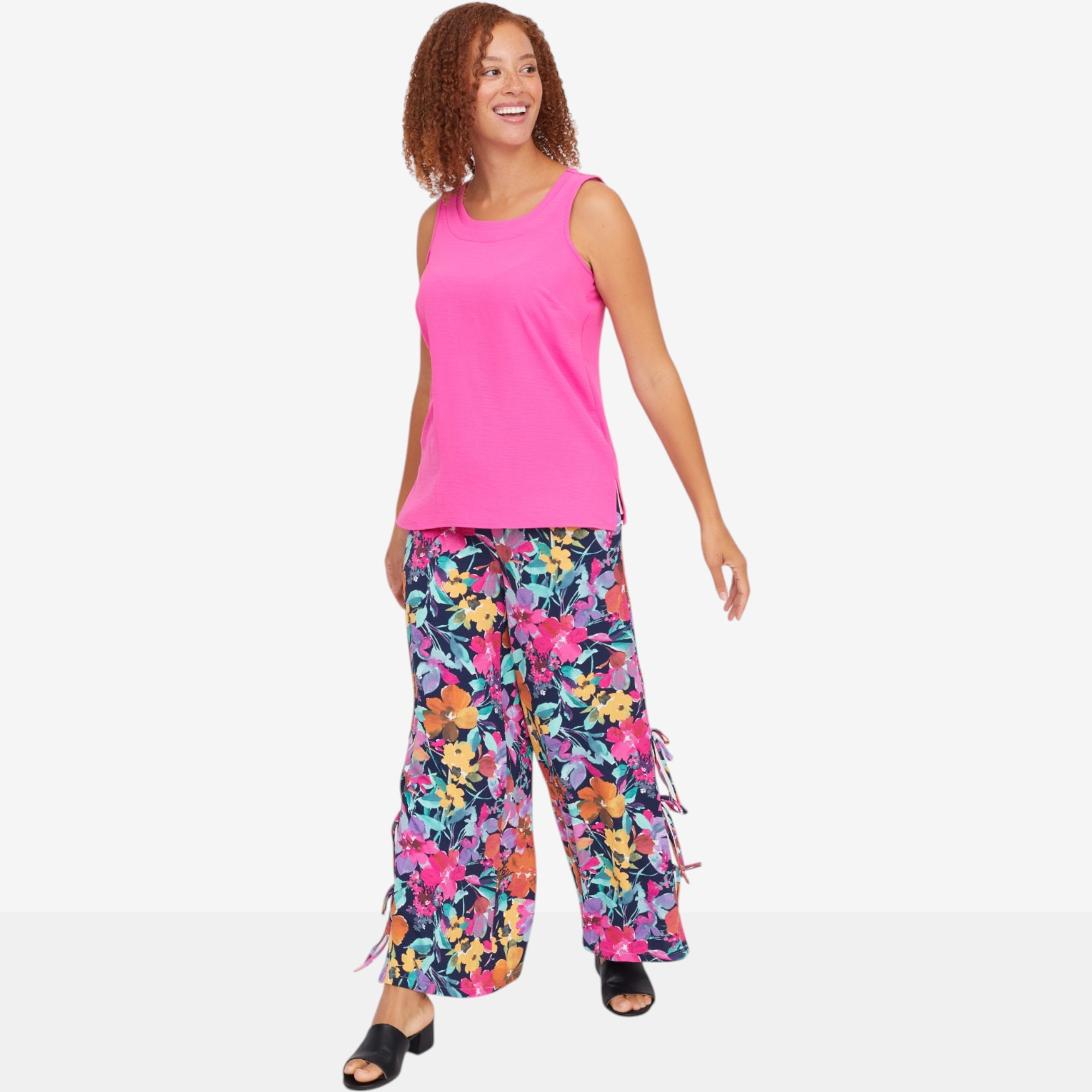Nina Leonard Side Tie Textured Wave Pant - TSC.ca