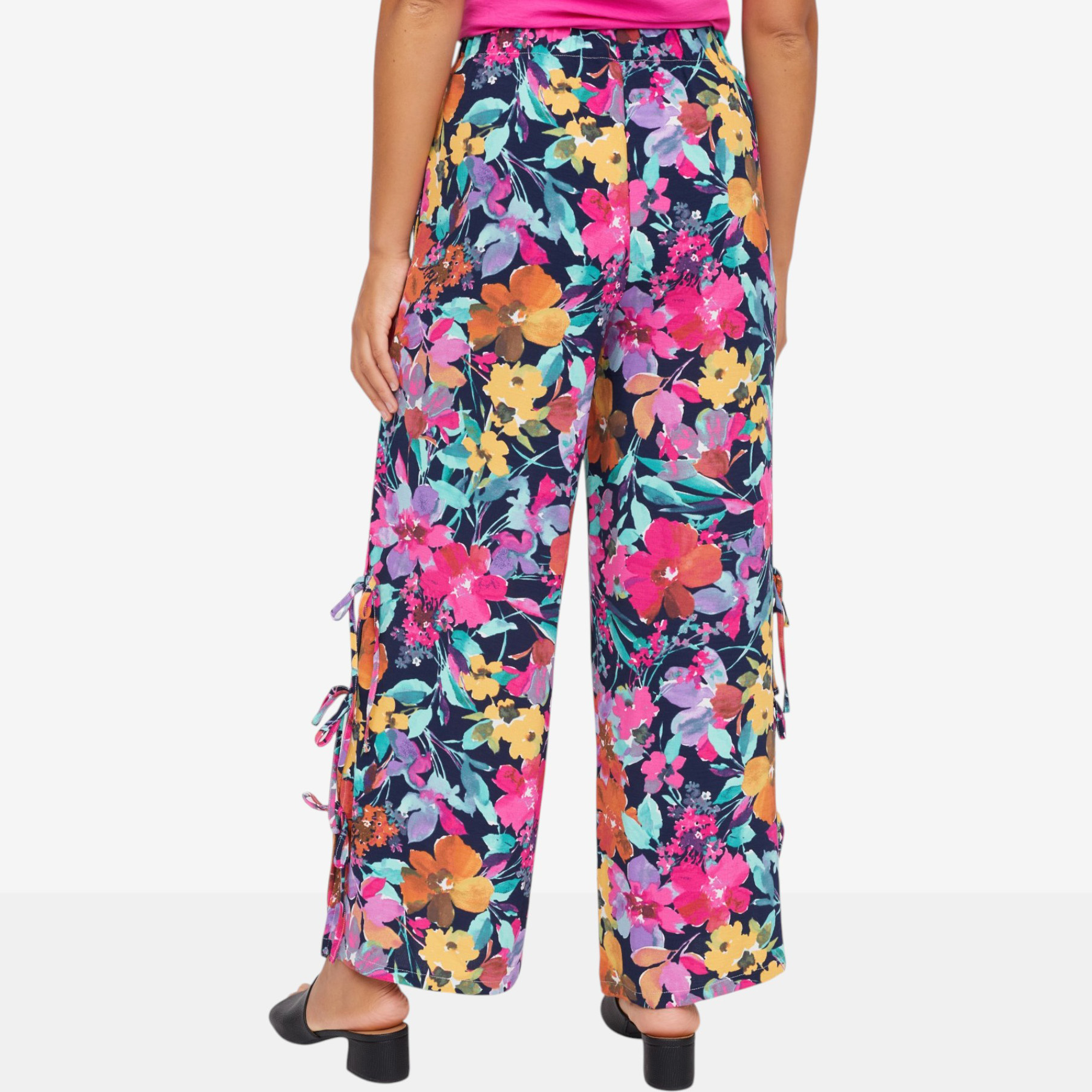 Nina Leonard Side Tie Textured Wave Pant - TSC.ca