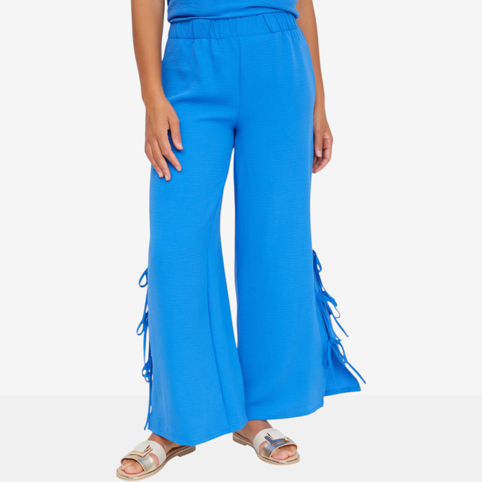 Nina Leonard Side Tie Textured Wave Pant - TSC.ca