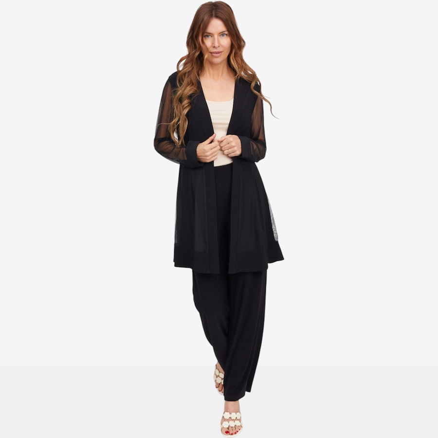 Image 119785_ALTMORE4.jpg, Product 119-785 / Price $34.88, Nina Leonard Long Sleeve Powermesh Open Front Cardigan from Nina Leonard on TSC.ca's Fashion department