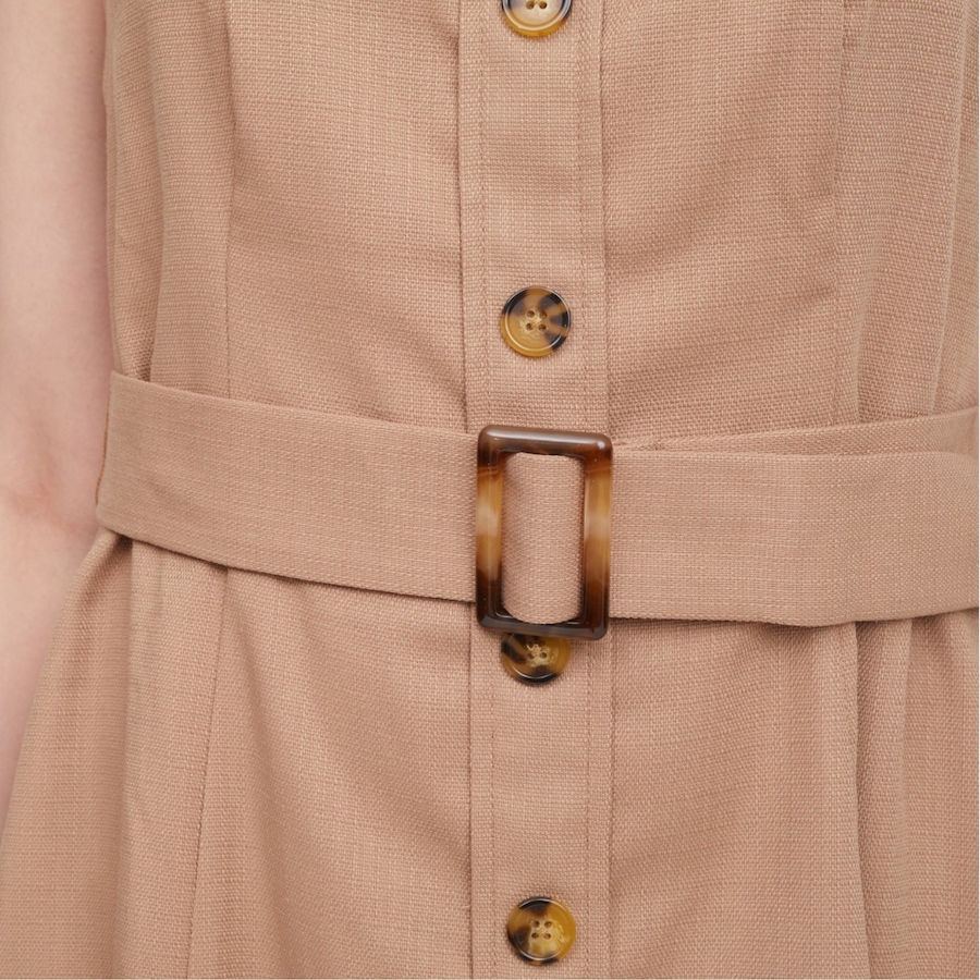 Image 119786_ALTMORE3.jpg, Product 119-786 / Price $39.99, Nina Leonard Button Front Stretch Linen Square Neck Dress from Nina Leonard on TSC.ca's Fashion department