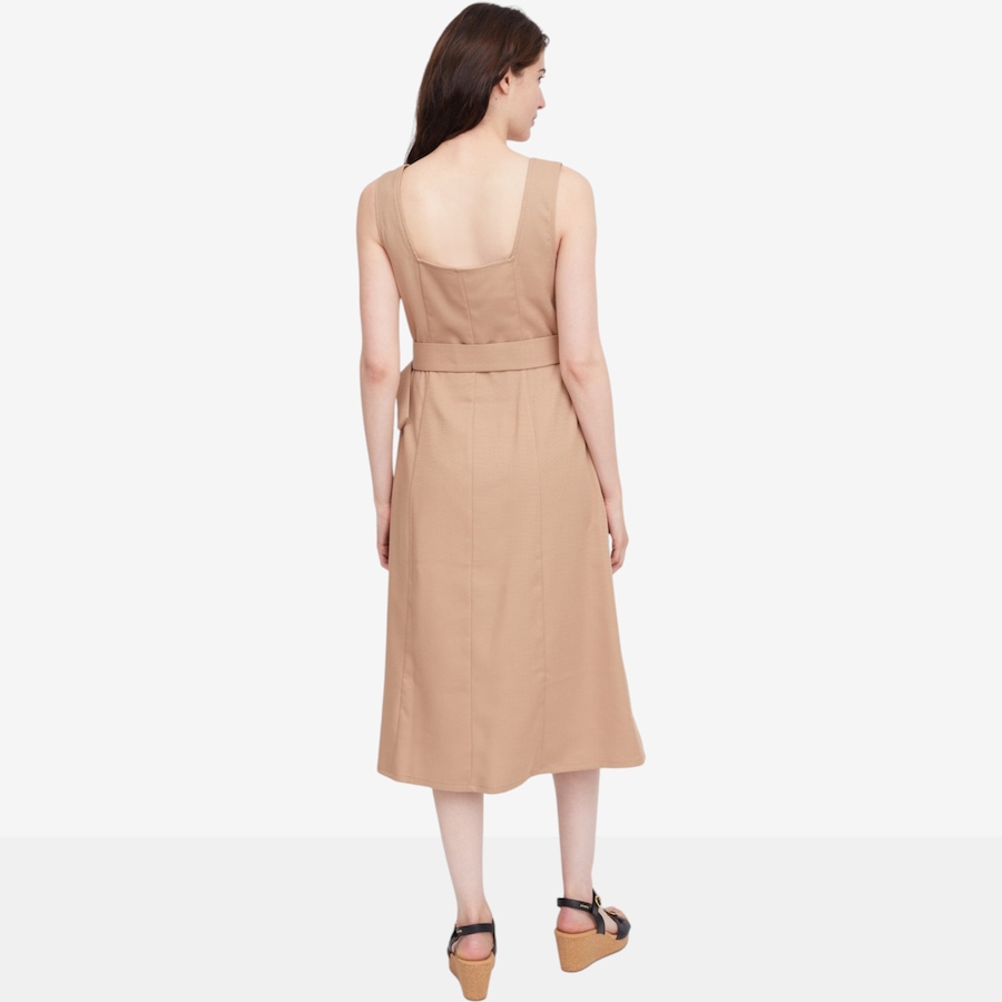 Image 119786_ALTMORE4.jpg, Product 119-786 / Price $39.99, Nina Leonard Button Front Stretch Linen Square Neck Dress from Nina Leonard on TSC.ca's Fashion department