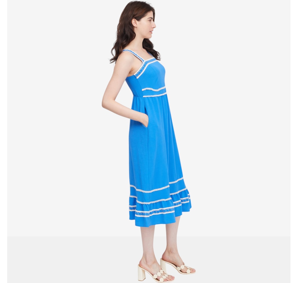 Image 119787_ALTMORE2.jpg, Product 119-787 / Price $49.99, Nina Leonard Textured Wave Midi Length Fit and Flare Dress from Nina Leonard on TSC.ca's Fashion department