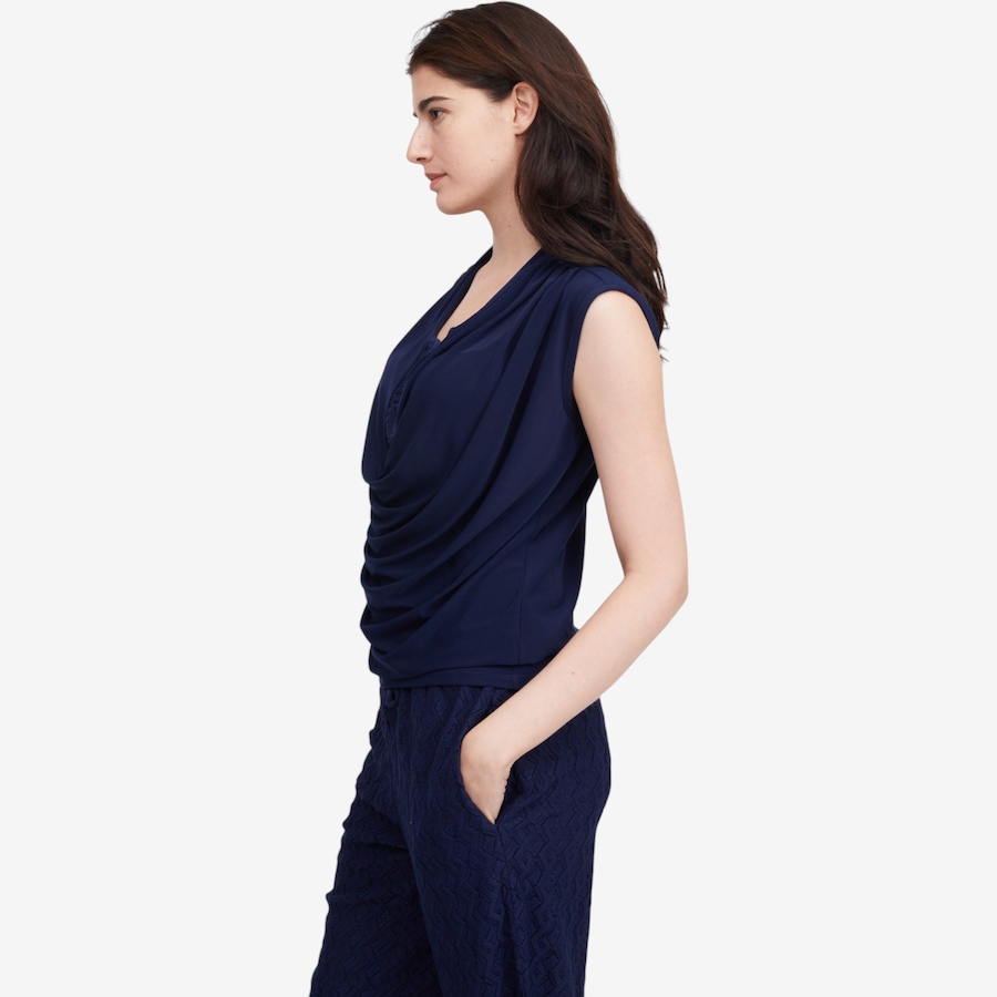 Image 119793_ALTMORE1.jpg, Product 119-793 / Price $49.99, Nina Leonard Drape Neck Top with Lace Inset from Nina Leonard on TSC.ca's Fashion department