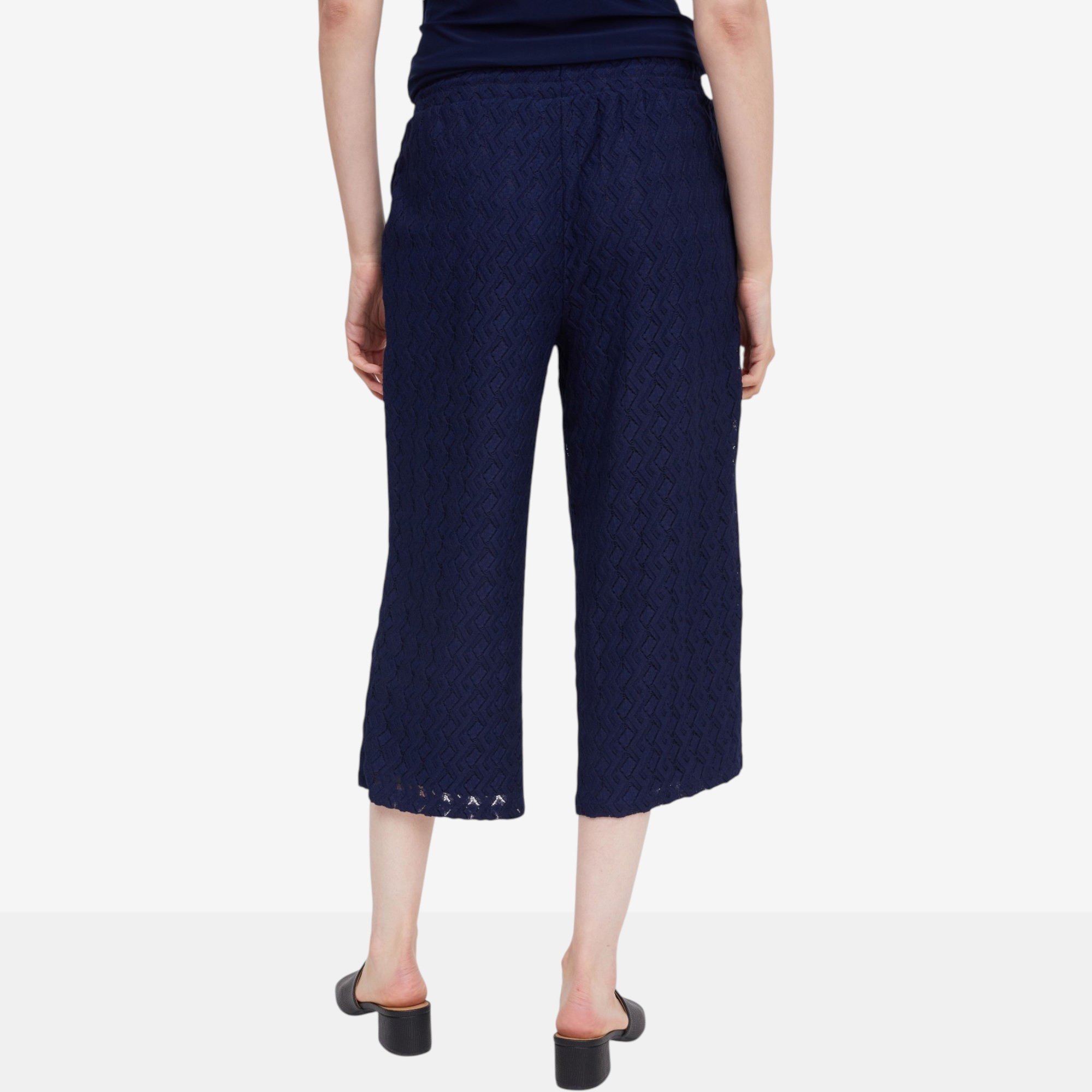 Nina Leonard Cropped Culotte Novelty Lace Pant - TSC.ca