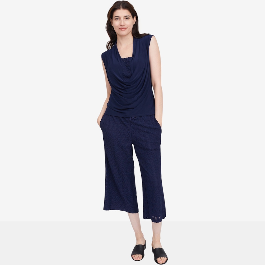 Image 119794_ALTMORE3.jpg, Product 119-794 / Price $39.99, Nina Leonard Cropped Culotte Novelty Lace Pant from Nina Leonard on TSC.ca's Fashion department