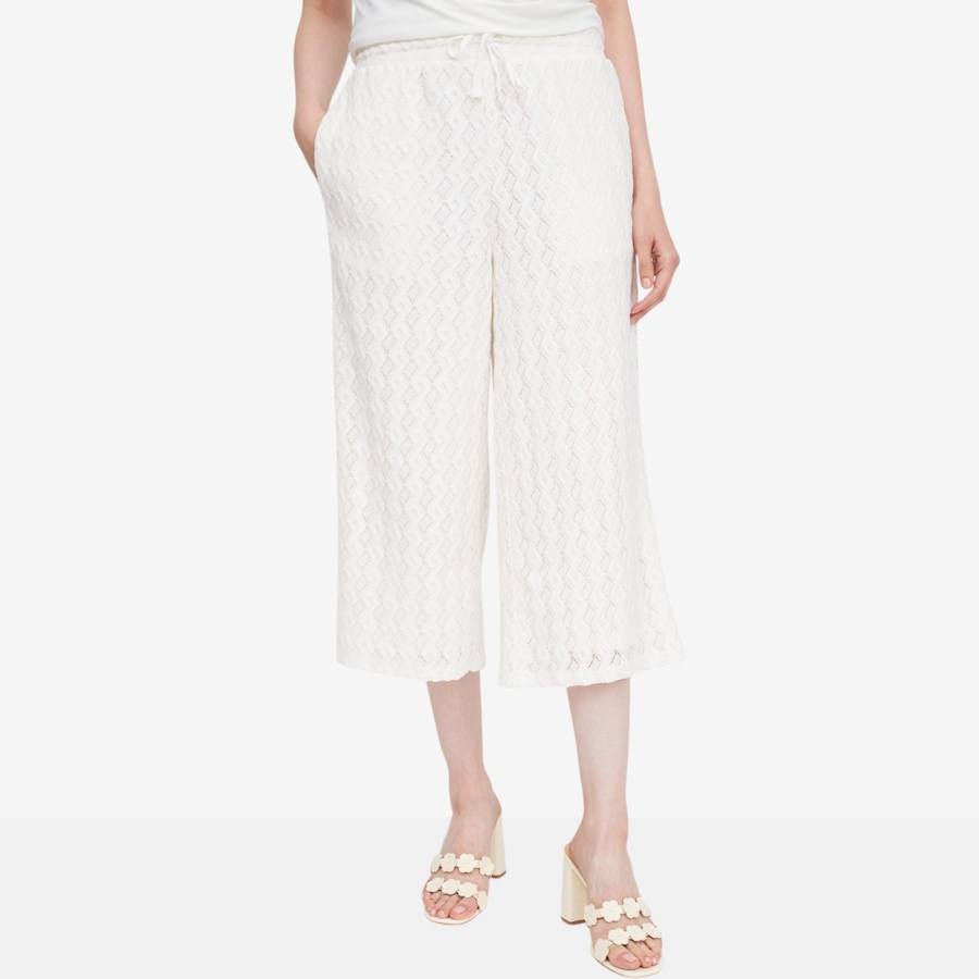 Image 119794_IVR.jpg, Product 119-794 / Price $39.99, Nina Leonard Cropped Culotte Novelty Lace Pant from Nina Leonard on TSC.ca's Fashion department