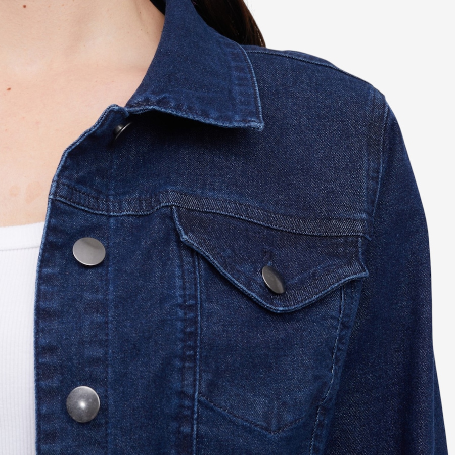 Image 119796_ALTMORE1.jpg, Product 119-796 / Price $69.99, Nina Leonard Stretch Denim Jacket with Fray Hem from Nina Leonard on TSC.ca's Fashion department