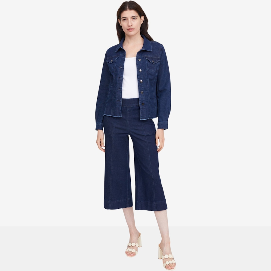 Image 119796_ALTMORE6.jpg, Product 119-796 / Price $69.99, Nina Leonard Stretch Denim Jacket with Fray Hem from Nina Leonard on TSC.ca's Fashion department