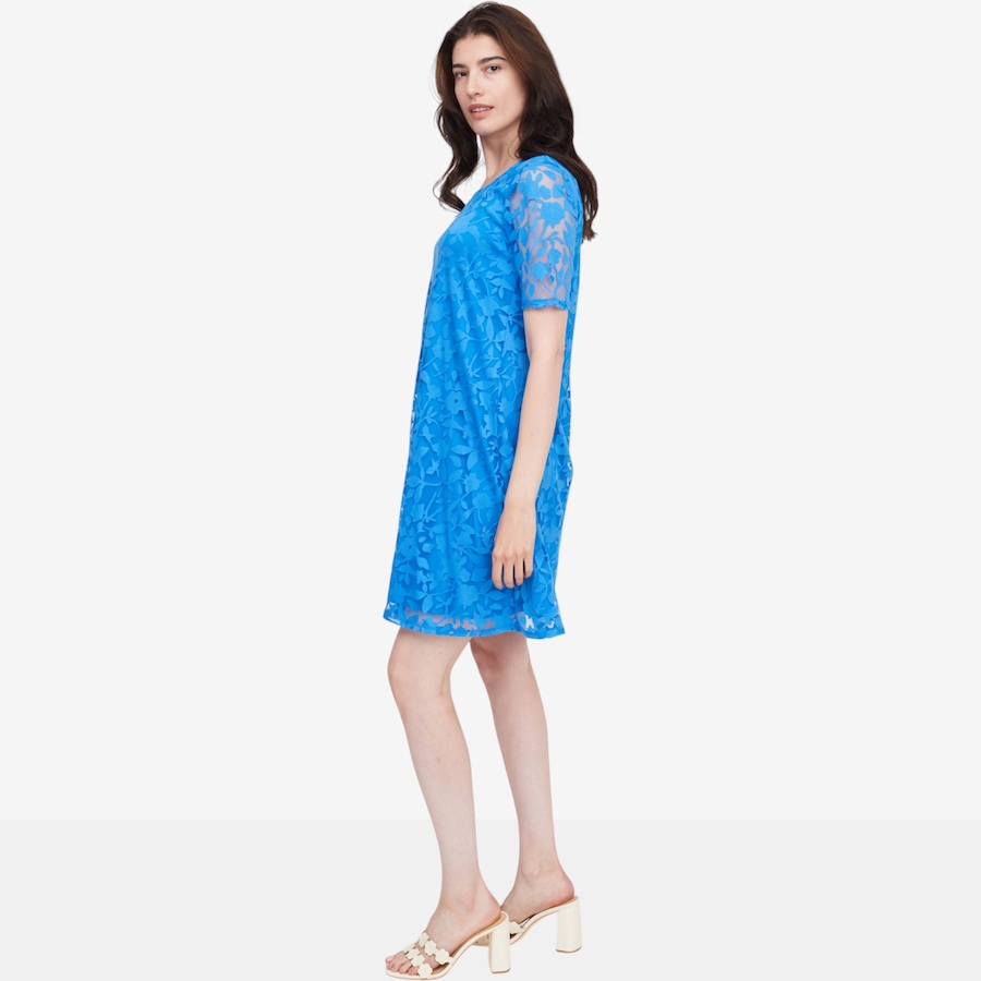Image 119797_ALTMORE2.jpg, Product 119-797 / Price $39.99, Nina Leonard Elbow Sleeve Jewel Neck Trapeze Dress from Nina Leonard on TSC.ca's Fashion department