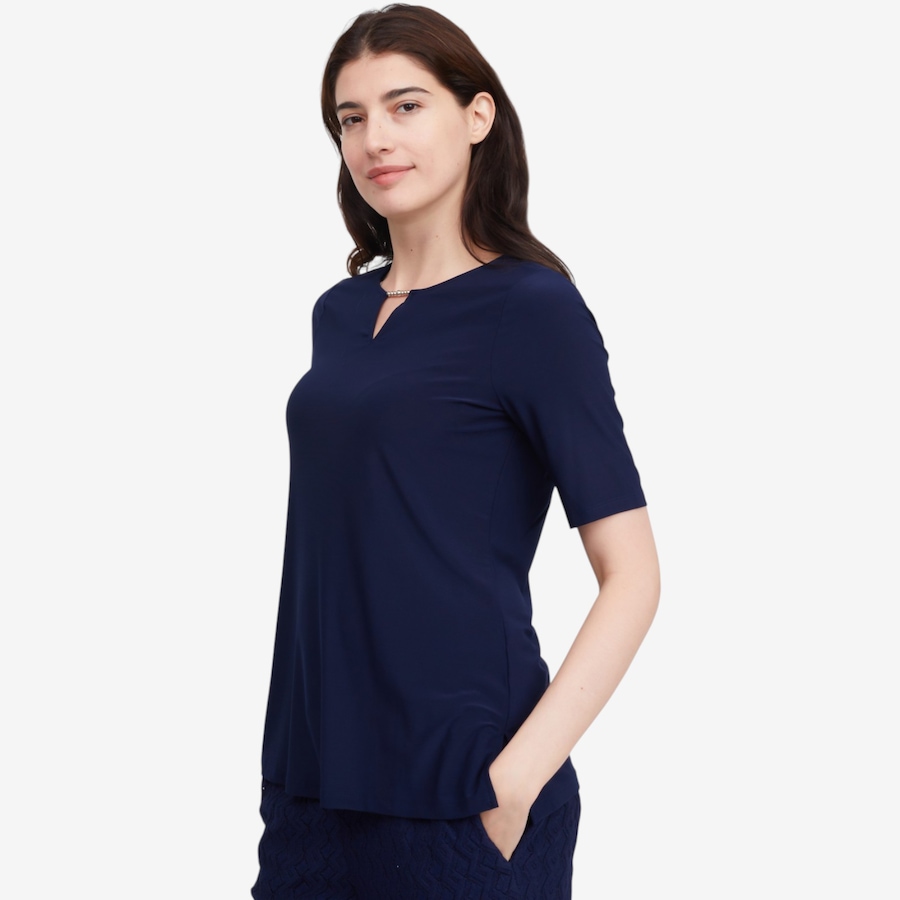 Image 119798_ALTMORE2.jpg, Product 119-798 / Price $54.99, Nina Leonard Elbow Sleeve Top from Nina Leonard on TSC.ca's Fashion department