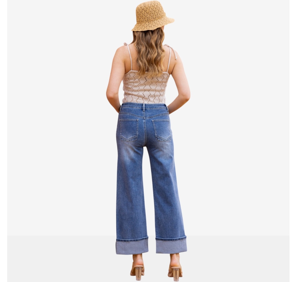 Image 119802_ALTMORE1.jpg, Product 119-802 / Price $99.99, Orange Fashion Village Folded Flare Denim Jeans from Orange Fashion Village on TSC.ca's Fashion department