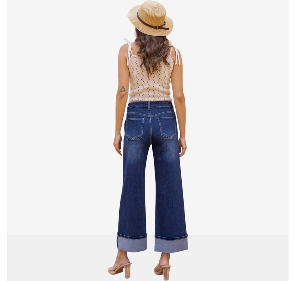 Image 119802_ALTMORE2.jpg, Product 119-802 / Price $99.99, Orange Fashion Village Folded Flare Denim Jeans from Orange Fashion Village on TSC.ca's Fashion department