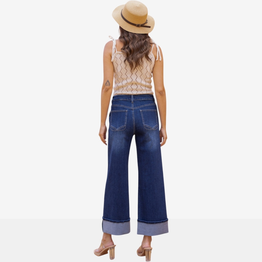 Image 119802_ALTMORE2.jpg, Product 119-802 / Price $129.99, Orange Fashion Village Folded Flare Denim Jeans from Orange Fashion Village on TSC.ca's Fashion department