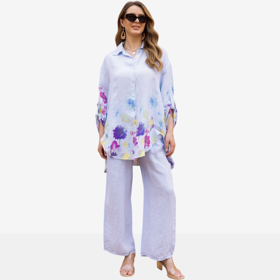 Image 119803_PWB.jpg, Product 119-803 / Price $129.99, Orange Fashion Village Seraphina's Watercolour Flower Button Top from Orange Fashion Village on TSC.ca's Fashion department