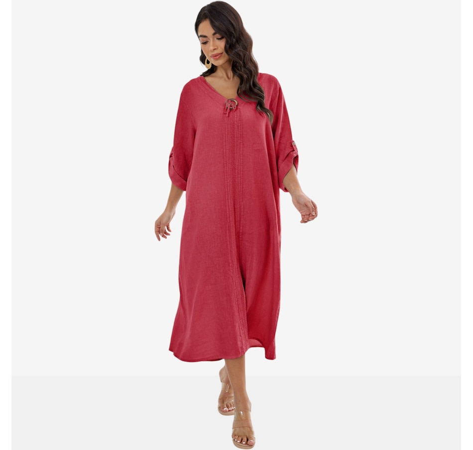 Image 119806_RAS.jpg, Product 119-806 / Price $159.99, Orange Fashion Village Daphne's Stitched Coconut Button Dress from Orange Fashion Village on TSC.ca's Fashion department
