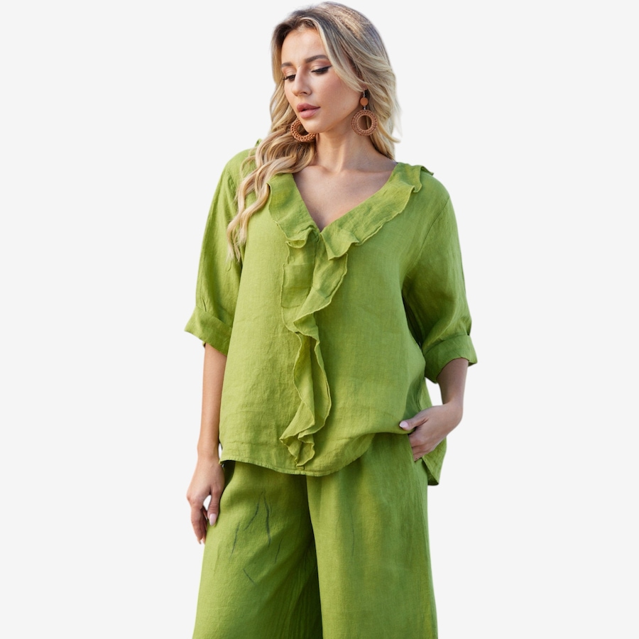 Image 119807_LIM.jpg, Product 119-807 / Price $99.99, Orange Fashion Village Juliet's Frill Top from Orange Fashion Village on TSC.ca's Fashion department