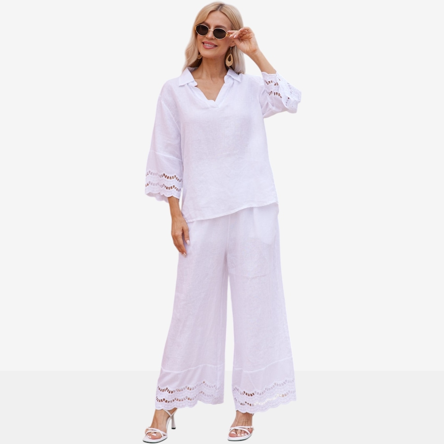 Image 119811_WHT.jpg, Product 119-811 / Price $129.99, Orange Fashion Village Violet's Delicate Pant from Orange Fashion Village on TSC.ca's Fashion department