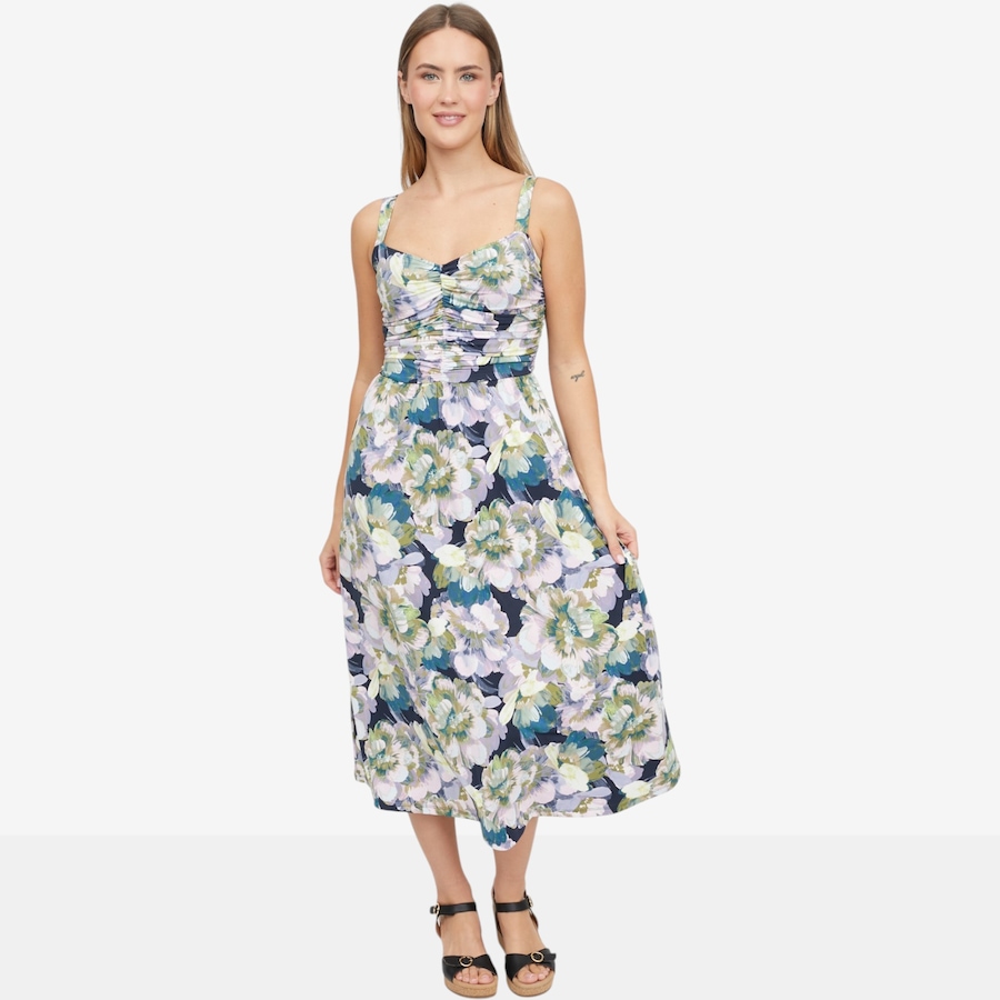 Image 119814_NVM.jpg, Product 119-814 / Price $49.88, Hailey Lyn Midi Length Dress with Shirred Bodice from Hailey Lyn on TSC.ca's Fashion department