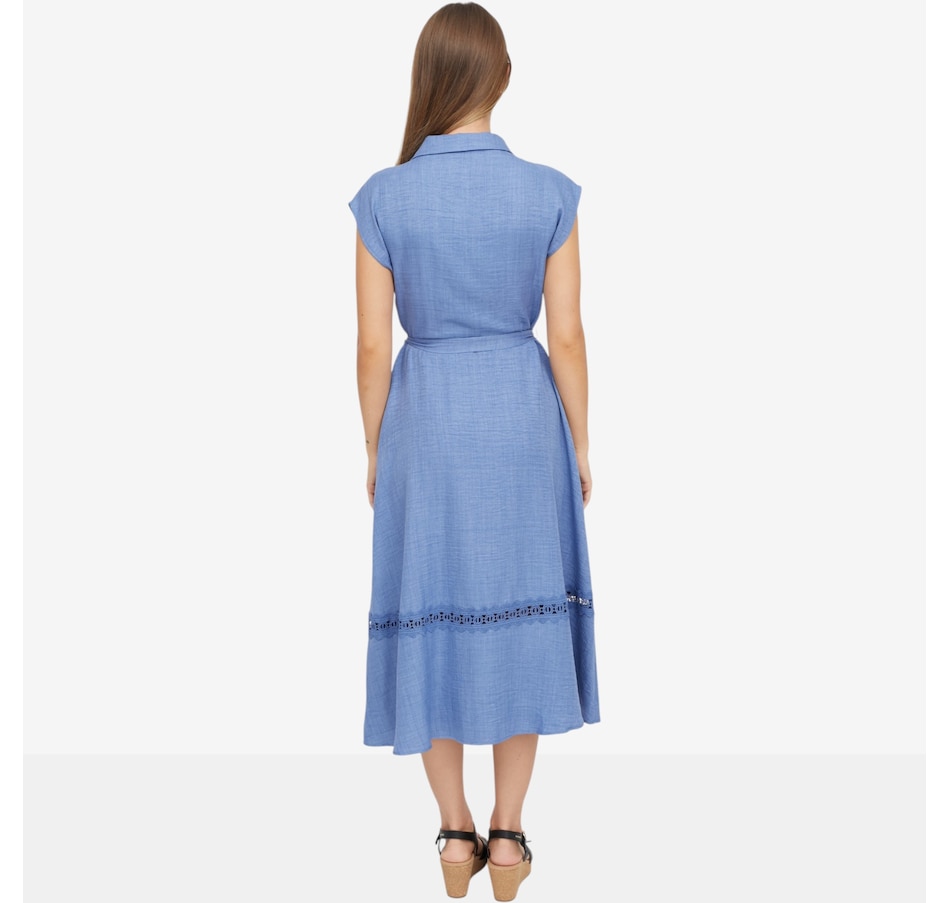 Image 119817_ALTMORE4.jpg, Product 119-817 / Price $59.99, Hailey Lyn Collared Cap Sleeve Crochet Shirtdress from Hailey Lyn on TSC.ca's Fashion department