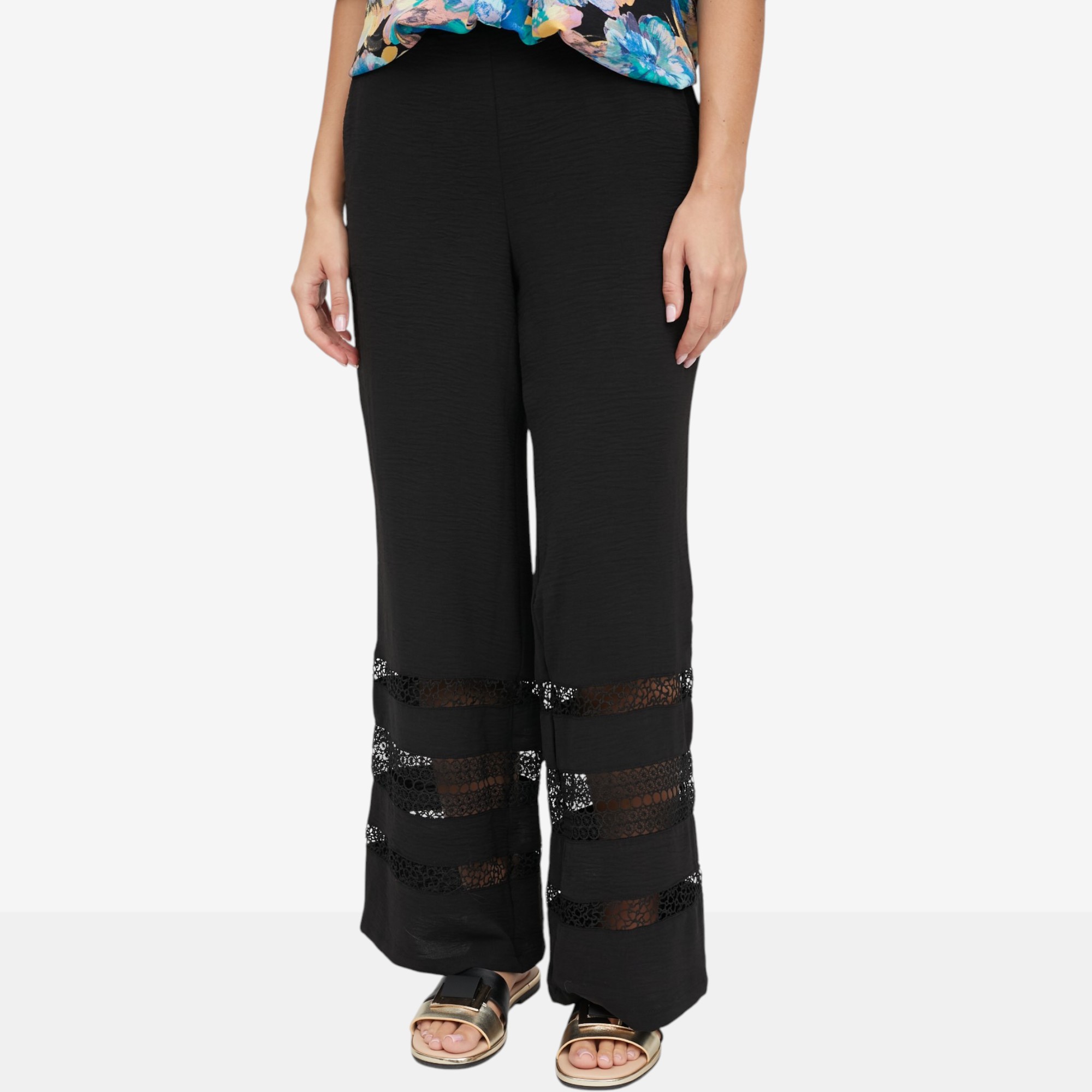 Hailey Lyn Textured Wave Palazzo Pant - TSC.ca