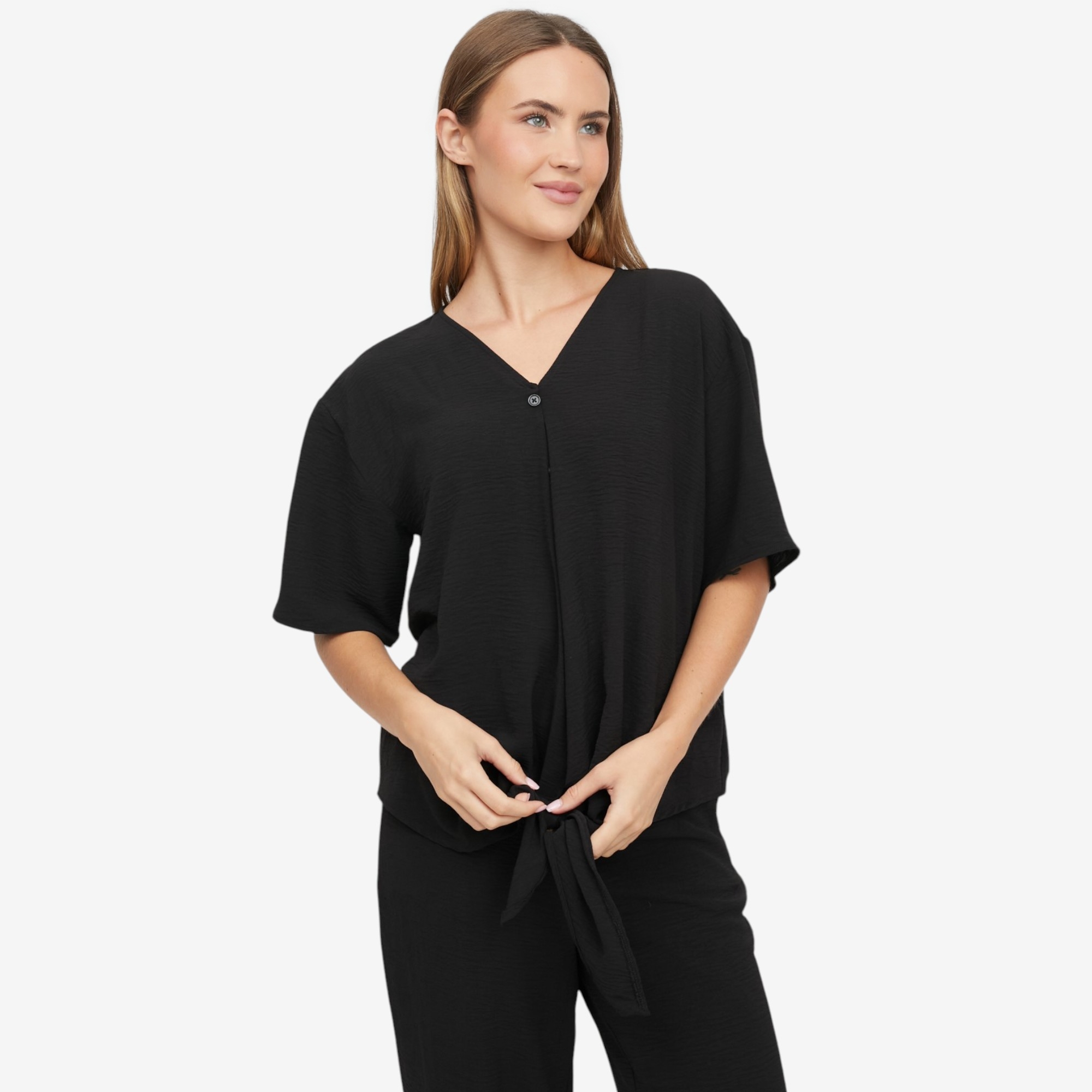 Hailey Lyn Tie Front Kimono Style Top - TSC.ca