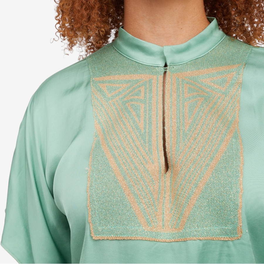 Image 119856_ALTMORE1.jpg, Product 119-856 / Price $69.88, Aggel Satin Tunic Blouse with Knitted Details from Aggel on TSC.ca's Fashion department