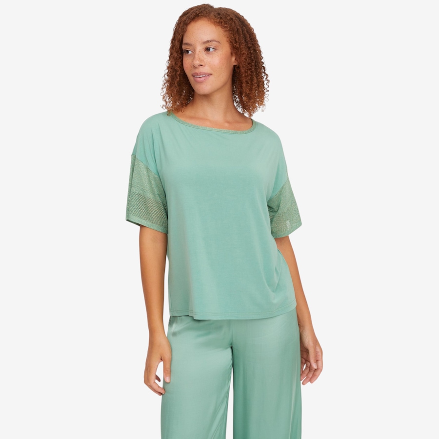 Image 119865_ALO.jpg, Product 119-865 / Price $99.99, Aggel Jersey Blouse with Knitted Details from Aggel on TSC.ca's Fashion department